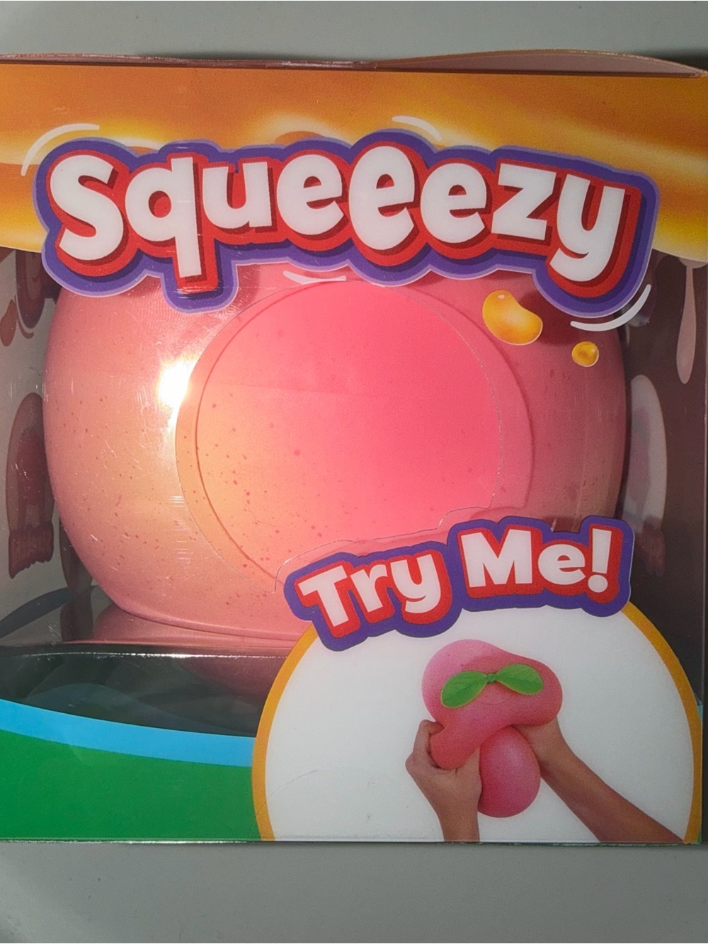 Squeeezy Jumbo Peach Squishy Fidget Toy